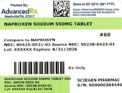 Naproxen Sodium 550mg #60 (Naproxen Sodium 55mg 80425 0531 02)